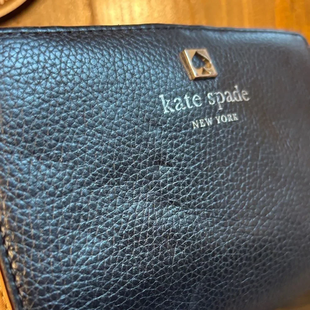 Kate Spade Black Textured Wallet
